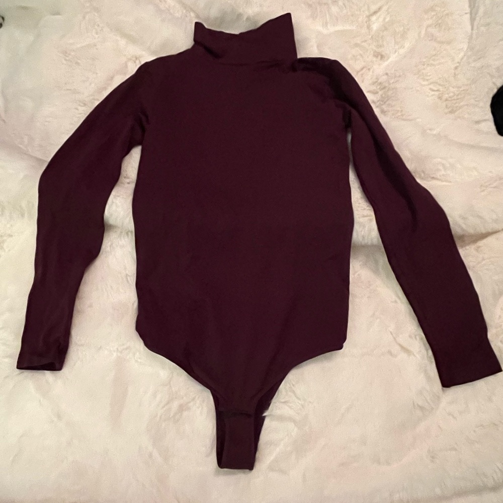 NWOT boutique maroon body suit